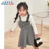 [1件3.5折价:59.15元]铅笔俱乐部秋冬新款女小童连衣裙儿童大蝴蝶结背心裙宝宝裙子