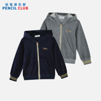 [直降价:69元]铅笔俱乐部秋冬新款女童外套中大童水晶绒运动上衣儿童拉链衫