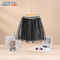 [直降价:49元]铅笔俱乐部秋冬新款女童短裙中大童网纱裙子儿童百搭半身裙