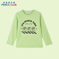 [1件3.5折]铅笔俱乐部2025年春装新款男童T恤儿童卡通印花上衣中大童长袖衫