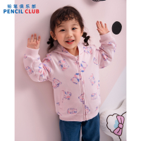 [直降价:99元]铅笔俱乐部2025年春装新款女小童外套儿童针织带衫上衣宝宝拉链衫