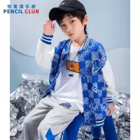 [1件5折:143元]铅笔俱乐部2025年新款男童外套中大童棒球服上衣儿童运动拉链衫