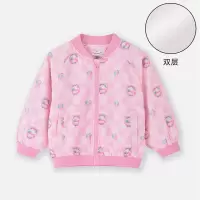 [1件3.5折]铅笔俱乐部2025春装新款女小童外套儿童印花夹克宝宝立领棒球服