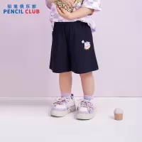 [1件5折:44元]铅笔俱乐部2025年夏装新品女小童短裤儿童宽松五分裤宝宝针织裤子