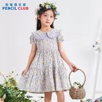 [1件5折:125元]铅笔俱乐部2025年夏装新款女童连衣裙儿童碎花裙中大童田园风裙子