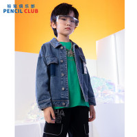 [福利]铅笔俱乐部童装2025年秋装新款男童外套中大童工装上衣儿童帅气牛仔衫