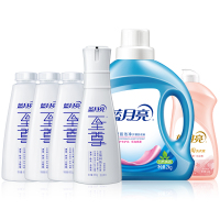 蓝月亮洗衣液套装(清韵梅香生物科技洗衣液+自然香洁净洗衣液+樱花内衣洗翻盖装)5.14kg/套