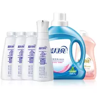 蓝月亮洗衣液套装(清韵梅香生物科技洗衣液+自然香洁净洗衣液+樱花内衣洗翻盖装)5.14kg/套