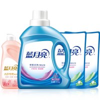 蓝月亮洗衣液套装:薰衣草洁净洗衣液2.05kg+茉莉清香洁净洗衣液袋装500g×2+樱花内衣专用洗衣液翻盖装500g