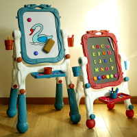 儿童画板双面磁性小黑板支架式闪电客家用宝宝幼画画涂鸦写字板画架无尘