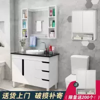 现代简约浴室柜组合落地式大理石闪电客洗脸盆洗手盆洗漱台卫生间面盆柜