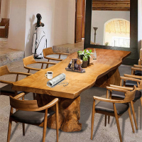 新中式功夫茶桌椅组合茶台闪电客套装简约现代商用办公室原木茶几泡茶桌