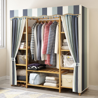 简易挂衣柜出租房用组装现代闪电客简约儿童衣橱衣架布艺家用卧室大衣柜
