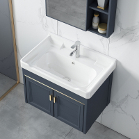 轻奢太空铝浴室柜卫生间闪电客洗手柜组合现代简约洗脸盆小户型洗漱台盆