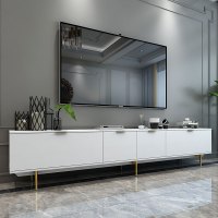 北欧2.4米轻奢电视柜闪电客茶几组合现代简约客厅多功能储物高脚地柜