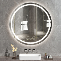 led浴室镜触摸屏智能镜卫生间带灯发光镜洗手间挂墙镜子圆形