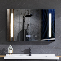 智能浴室镜柜带灯卫生间收纳储物镜柜一体挂墙式带置物架镜子