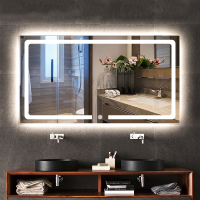 浴室镜智能led触摸屏壁挂贴墙免打孔洗手间卫生间镜洗漱梳妆镜子
