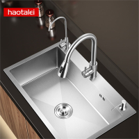好太太纳米洗菜盆单槽厨房水槽304不锈钢洗碗槽家用水池洗碗池