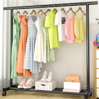 简易晾衣架落地闪电客折叠单杆式移动挂衣架阳台卧室内家用凉晒衣服架子