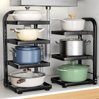 厨房置物架家用用品大全多层锅具闪电客收纳架子下水槽橱柜内分层放锅架