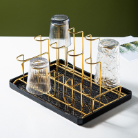 玻璃杯挂架闪电客家用8杯架客厅倒扣12杯架沥水收纳金属果汁杯架不锈钢