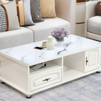 茶几桌客厅闪电客家用欧式大理石电视柜组合现代简约小户型圆角玻璃茶几