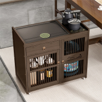 闪电客移动茶台小茶桌家用木茶水柜阳台茶车茶几具烧水壶一体组合边柜