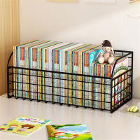 闪电客桌面书架书本收纳箱儿童绘本收纳盒玩具书箱学生书桌装书籍收纳筐