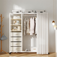 衣柜家用卧室简易布衣柜出租房用钢架结实闪电客组装小衣橱收纳柜子