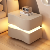 闪电客家用智能床头柜现代简约大容量卧室收纳储物柜小户型床边小边柜子