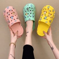 洞洞鞋女新款夏家居卡通浴室包头镂空凉拖鞋外穿软底沙滩鞋女