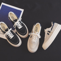 2022春季新款韩版女帆布鞋女ins潮厚底低帮板鞋增高韩版女休闲鞋