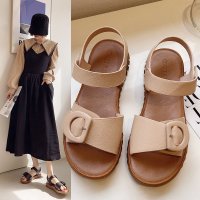 凉鞋女仙女风平底鞋2022年新款夏季女士牛筋软底运动罗马凉鞋