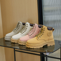 2022新款英伦女士靴子厚底马丁靴女经典大头女短靴系带百搭休闲鞋女