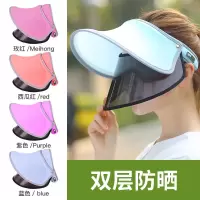 帽子女夏防晒太阳帽韩版学生新款女士遮阳帽时尚防紫外线遮脸凉帽