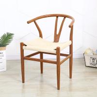 北欧餐椅家用中式茶椅仿木纹凳子靠背铁艺简约欧式售楼处洽谈椅子
