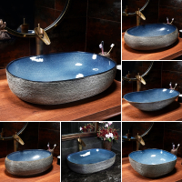 艺术台上盆洗手盆手工创意星空釉洗脸盆卫生间复古陶瓷单面盆家用