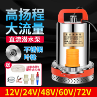 直流潜水泵12V24V48V60V电瓶车水泵藤印象家用农用农田灌溉大流量抽水泵