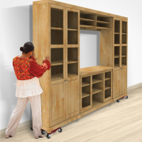 阿斯卡利搬家重物移位器滑轮底座万向轮搬运床abs轮子省力家用移动器