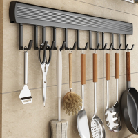 藤印象厨房挂钩免打孔挂杆置物架锅铲勺子挂架排钩壁挂式收纳储物
