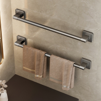 阿斯卡利卫生间毛巾架浴室免打孔壁挂式置物架毛巾单杆厕所洗手间收纳挂架