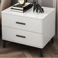 藤印象轻奢烤漆床头柜木简约现代小型卧室家用床边柜简易款