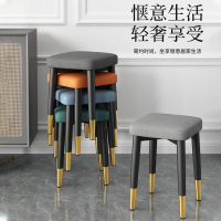 藤印象轻奢凳子可叠放方凳板凳家用餐桌圆凳创意椅子客厅小矮凳