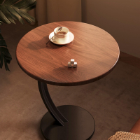 藤印象胡桃边几小桌子茶几沙发边柜网红迷你小圆桌客厅角几出租屋床头桌