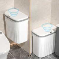 藤印象垃圾桶家用厕所纸桶卫生间带盖大容量卫生桶夹缝壁挂客厅厨房纸篓