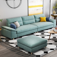 新款北欧小户型闪电客可拆洗布艺沙发客厅租房整装日式三四人乳胶沙发