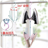 多用晒鞋架阳台小衣架晾鞋架创意双钩室钩收纳挂鞋架子