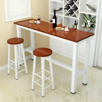 简易靠墙吧台桌家用餐桌简约客厅长条桌奶茶桌吧台高脚桌定做