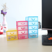 创意多层塑料收纳盒发饰首饰品小抽屉层柜办公室桌面整理储物盒SN4846蓝色5